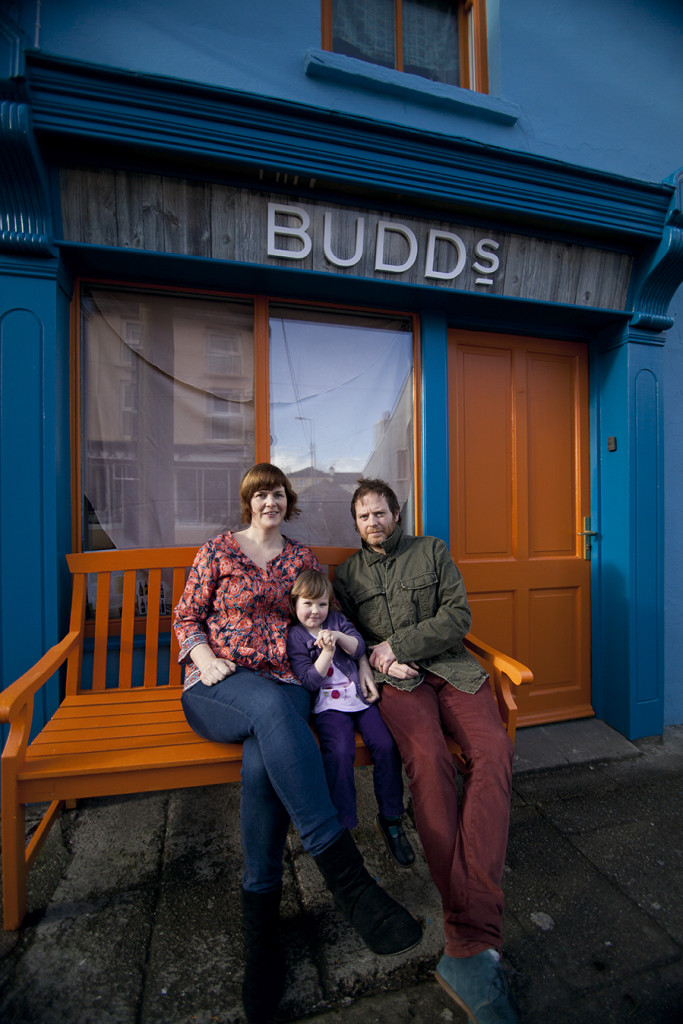 the Budd family outside their restaurant in Ballydehob along the Wild Atlantic Way